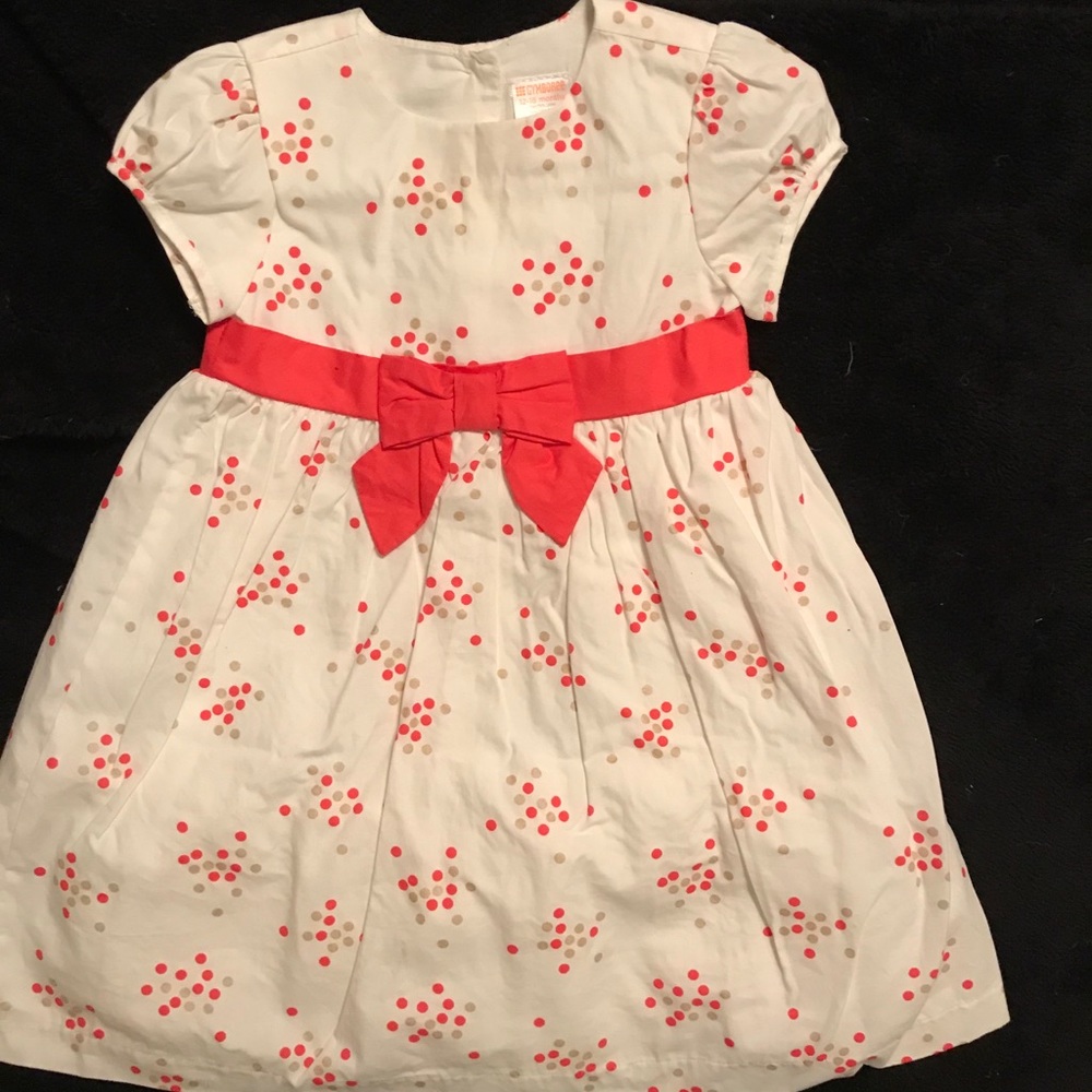 12-18mo white w/ red &gold accents dress🦌🦌